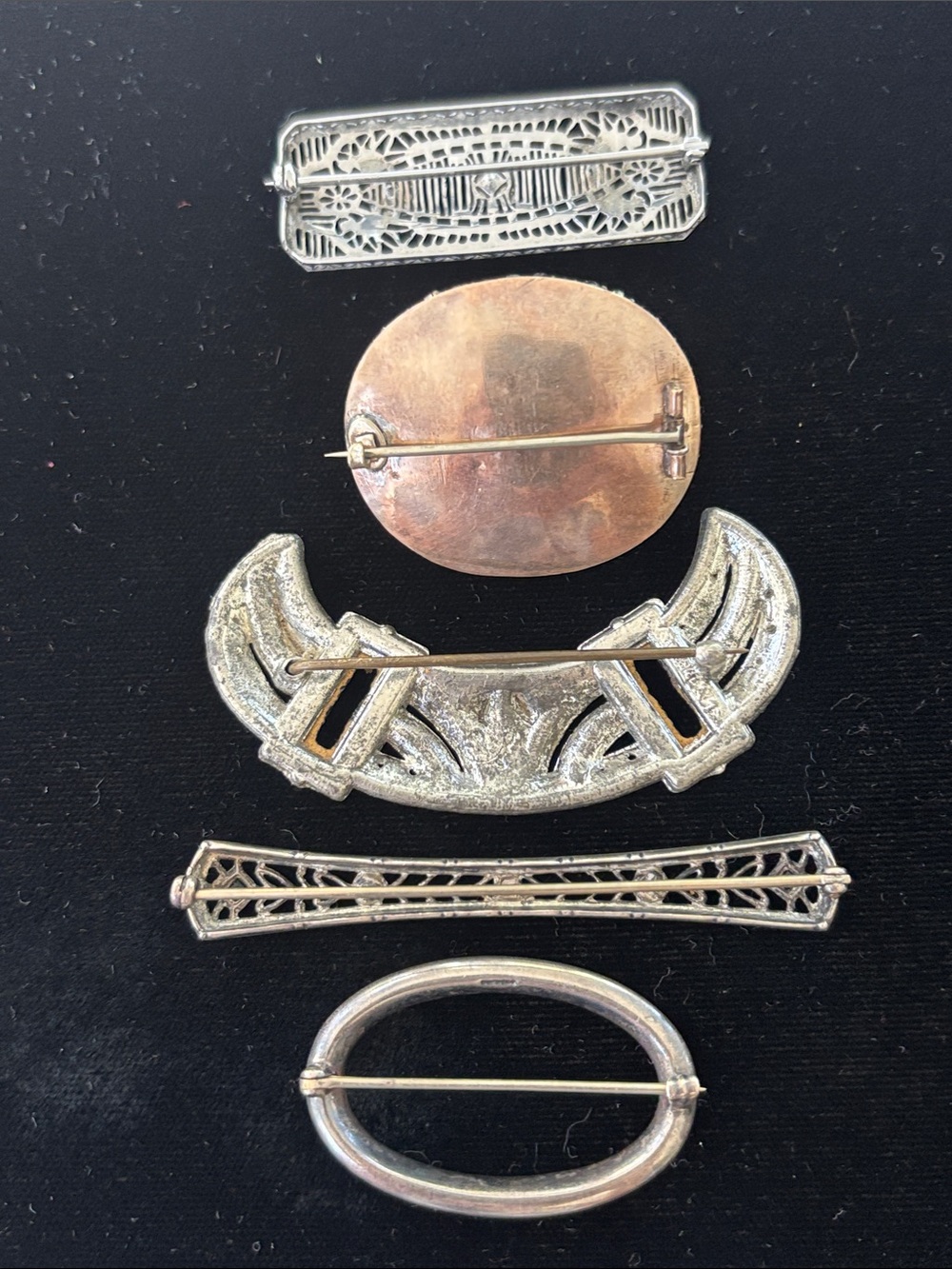Five Brooch/Bar Pins - Picture 3 of 9